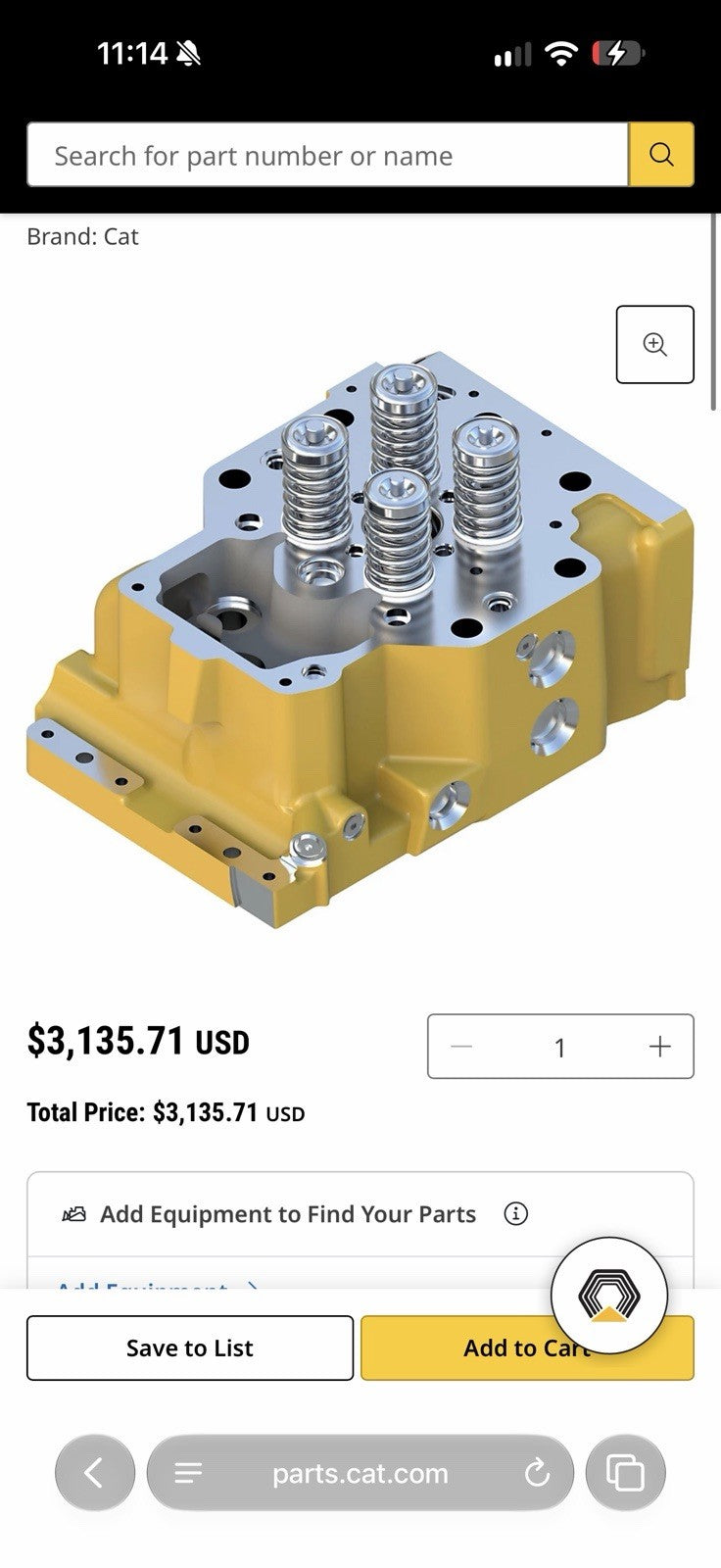 CAT 380-5795 CYLINDER HEAD (NEW SEALED) - GENUINE OEM / SHIPS FREE