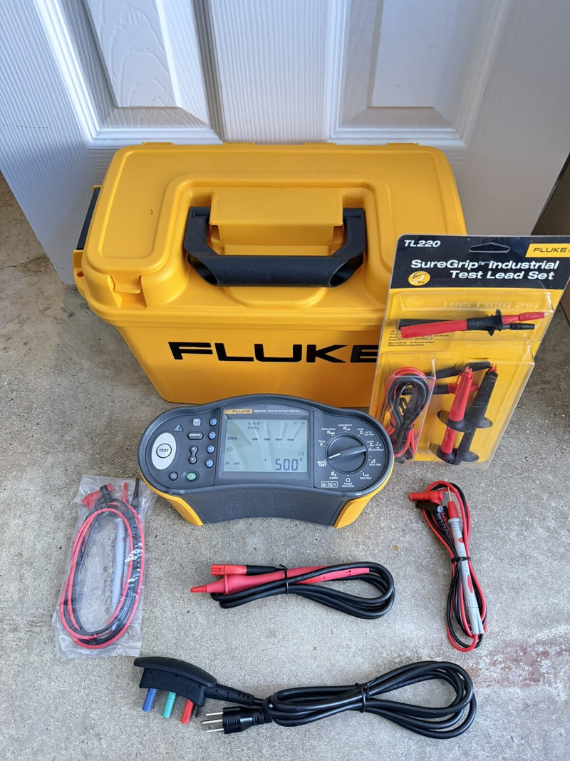 FLUKE 1664 FC US MULTIFUNCTION TESTER WITH TL220 LEAD KIT TESTED