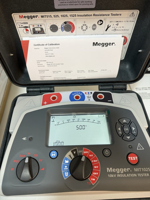 MEGGER MIT1025 10KV INSULATION RESISTANCE TESTER NEW