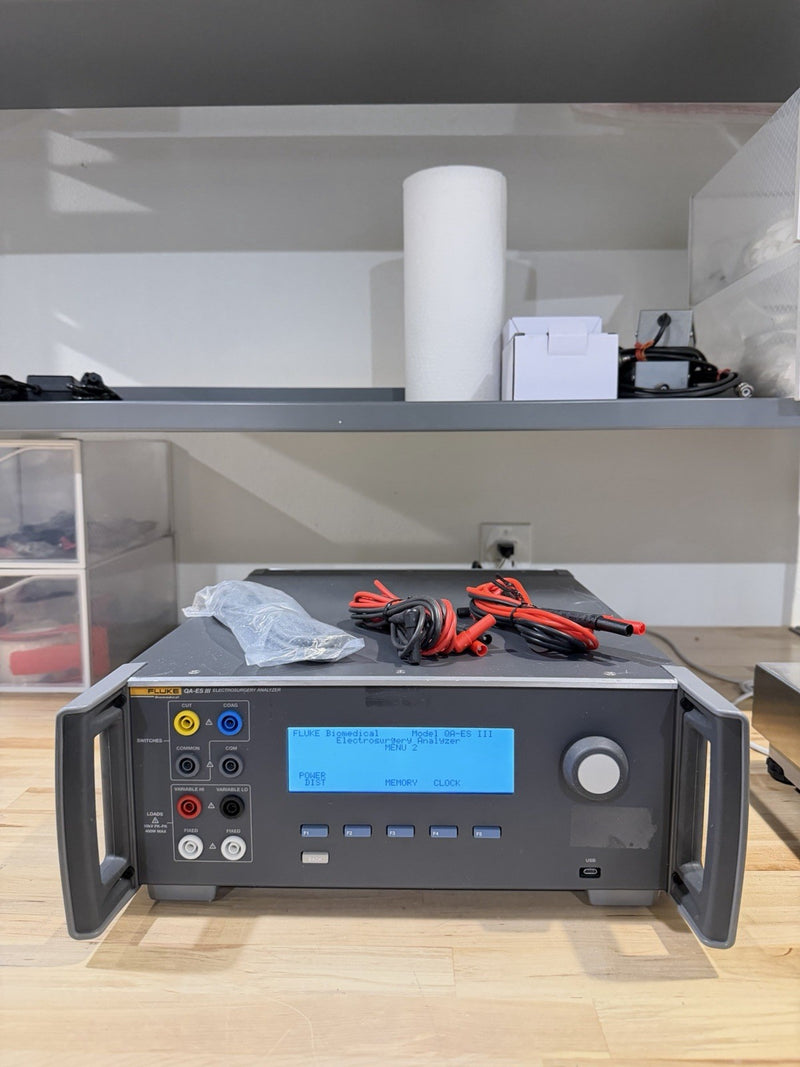 FLUKE BIOMEDICAL QA-ES III ELECTROSURGERY ANALYZER WITH LEADS TESTED