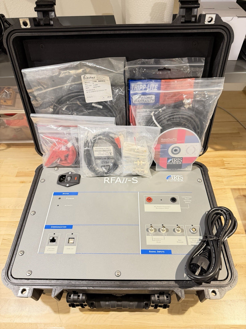 IRIS POWER RFAII-S MAGNETIC FLUX ANALYZER WITH ACCESSORIES TESTED