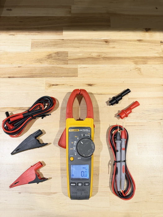 FLUKE 376 AC/DC TRUE RMS WIRELESS CLAMP METER W /LEADS & CLIPS -SHIPS FAST
