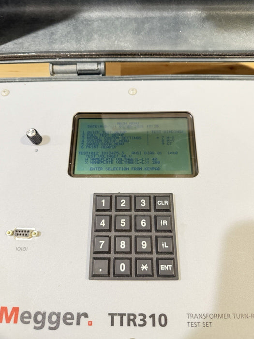 MEGGER TTR310 THREE PHASE TRANSFORMER TURNS RATIO TESTER TESTED