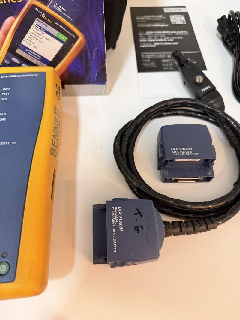 FLUKE NETWORKS DTX-1800 DTX CABLE ANALYZER KIT & PLA001 TESTED