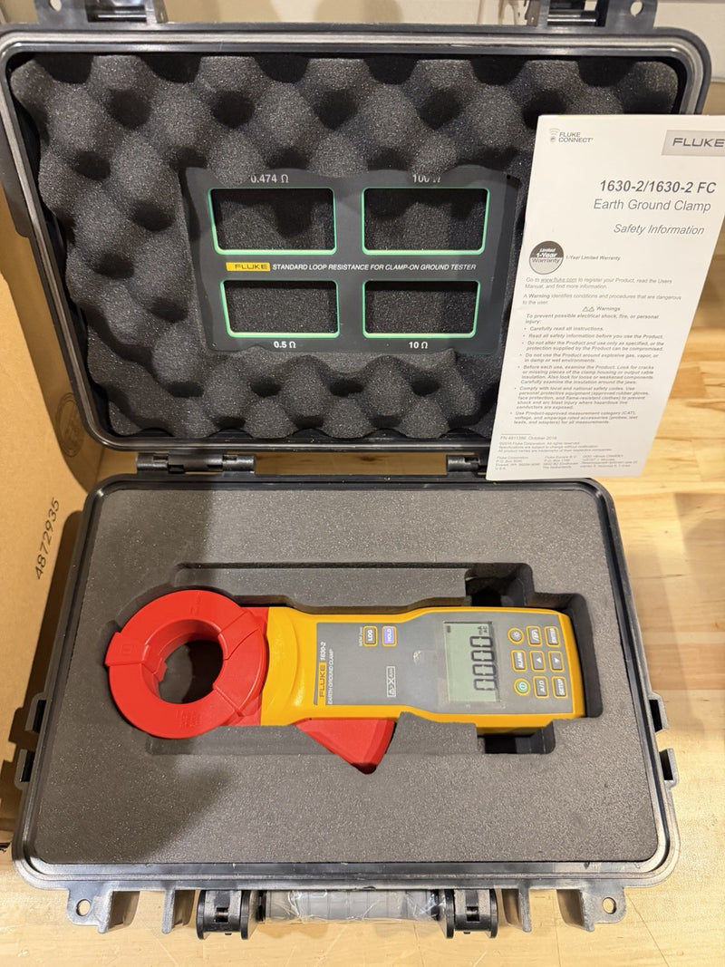 FLUKE 1630-2 FC EARTH GROUND CLAMP FREE SHIPPING (NEW FACTORY SEALED)