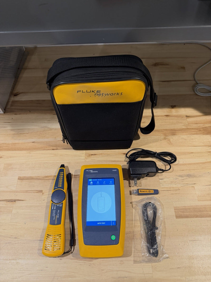 FLUKE NETWORKS LIQ-100 LINKIQ KIT CABLE & NETWORK TESTER W ACCESSORIES