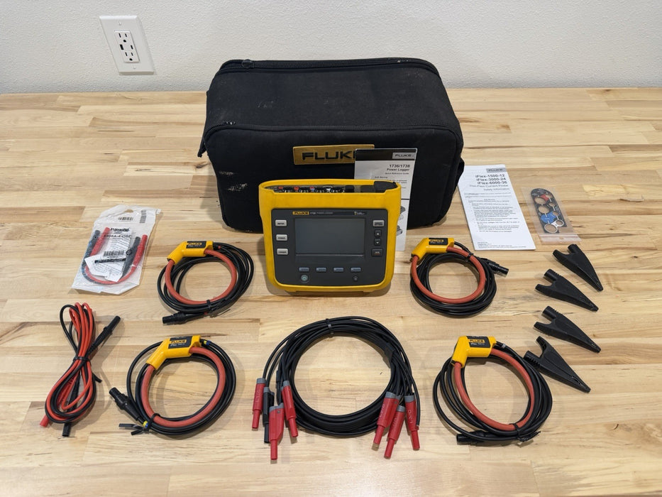 FLUKE 1736 POWER LOGGER WITH ACCESSORIES TESTED