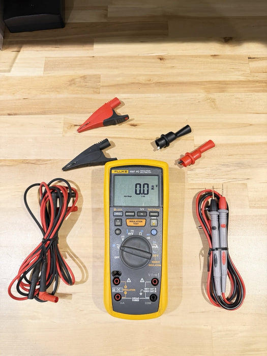 FLUKE 1587 FC INSULATION MULTIMETER W/ LEADS (TESTED) SHIPS FAST