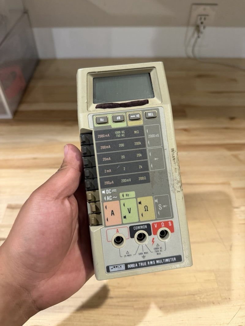 FLUKE 8060A TRUE RMS MULTIMETER FOR PARTS