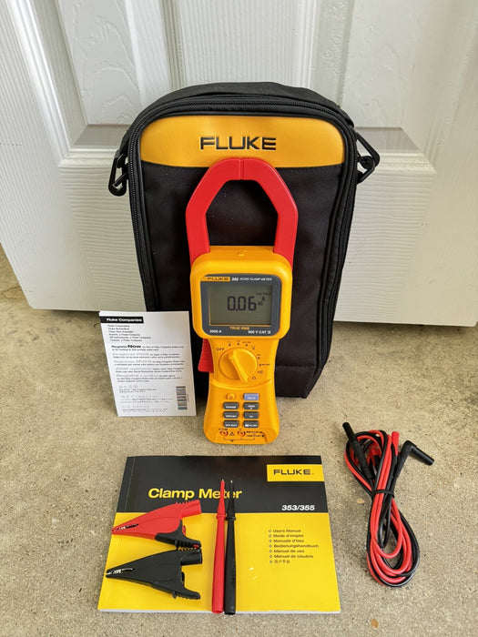 FLUKE 355 TRUE RMS 2000 A CLAMP METER AC DC 1400 TESTED