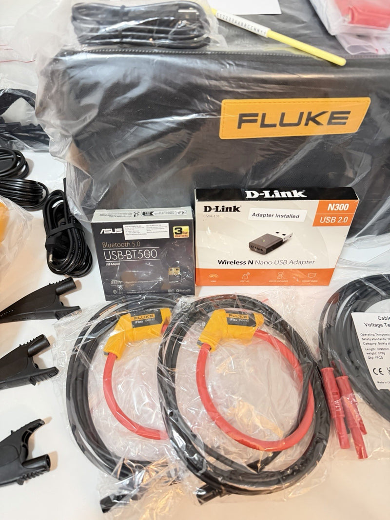FLUKE 1738 POWER LOGGER KIT 3 PHASE WITH ACCESSORIES/CALIBRATED 2026