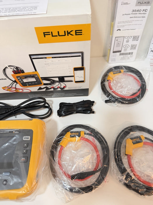 FLUKE 3540 FC 3-PHASE POWER MONITOR KIT CALIBRATED 2027