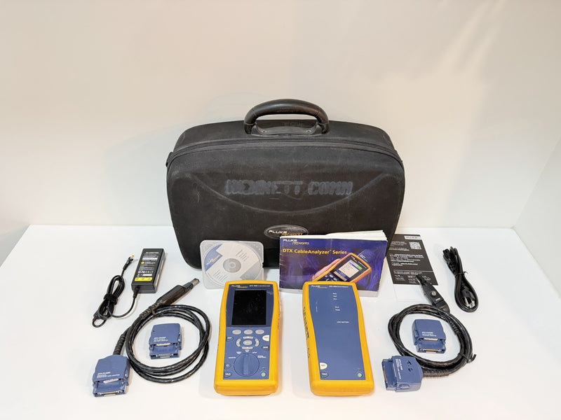 FLUKE NETWORKS DTX-1800 DTX CABLE ANALYZER KIT & PLA001 TESTED