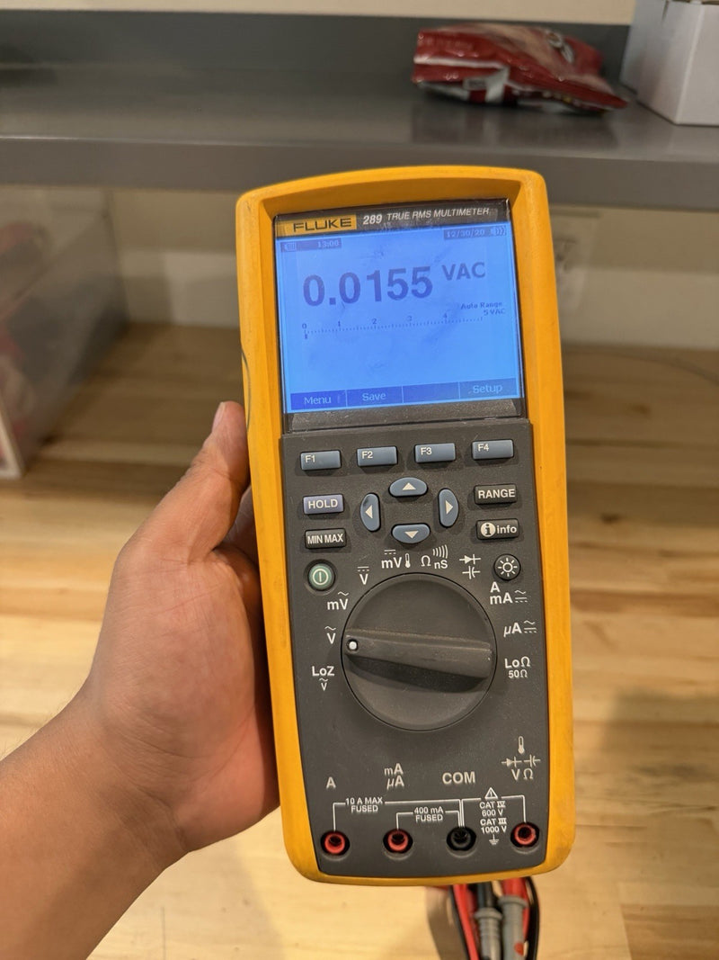 FLUKE 289 TRUE RMS ELECTRONIC LOGGING DIGITAL MULTIMETER WITH LEADS & CLIPS