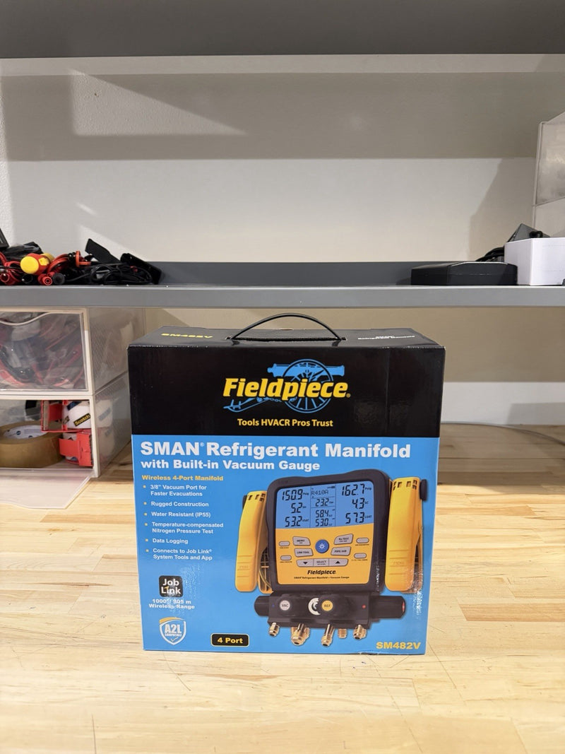 FIELDPIECE SM482V SMAN REFRIGERANT WIRELESS MANIFOLD 4 PORT (NEW SEALED)