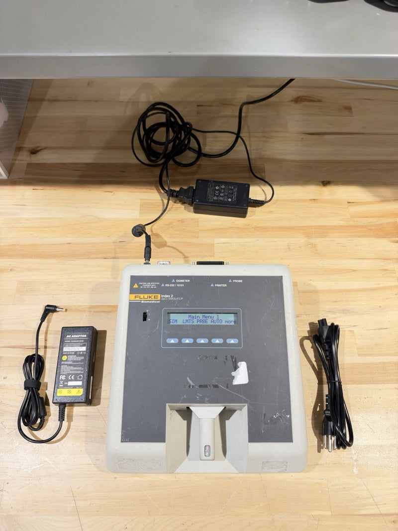FLUKE INDEX 2 SPO2 SIMULATOR W/ ACCESSORIES (TESTED) SHIPS FREE