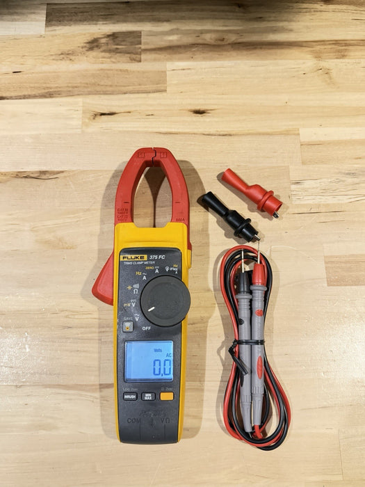 FLUKE 375FC TRMS CLAMP METER W/ LEADS & CLIPS (SHIPS FAST)