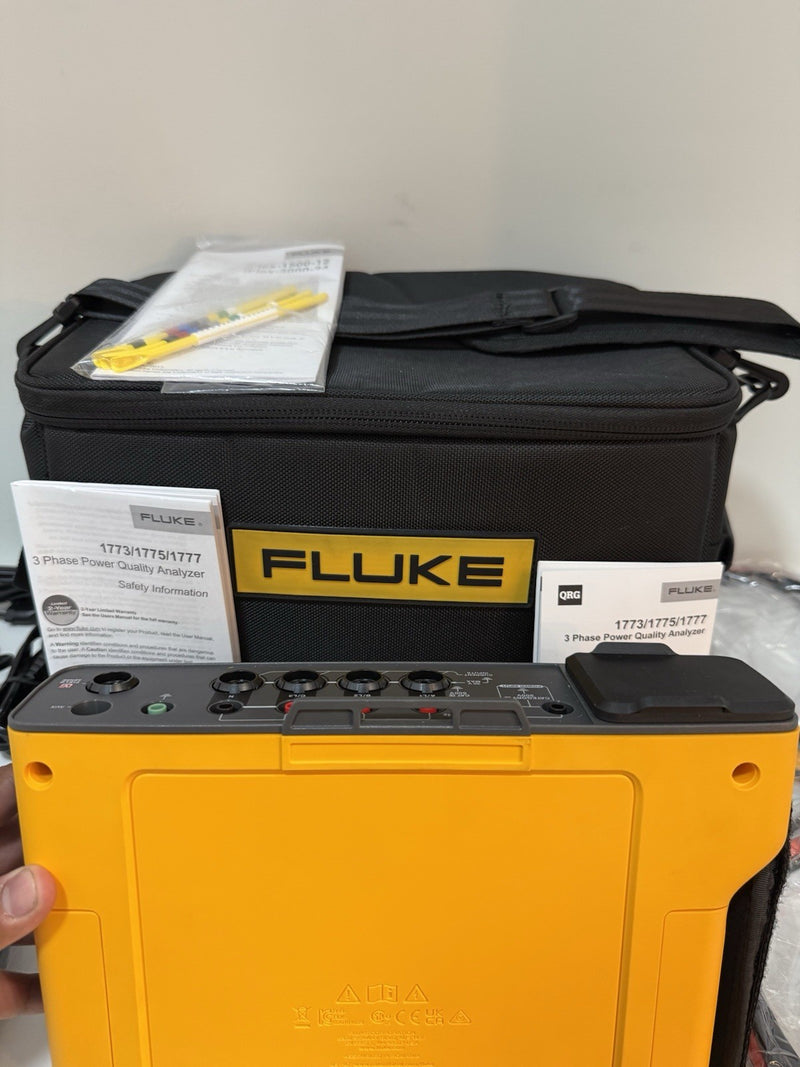 FLUKE 1775 THREE-PHASE POWER QUALITY ANALYZER WITH ACCESSORIES CALIBRATED 2028