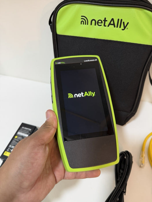 NETALLY LINKRUNNER AT 4000 NETWORKS TESTER W/ CHARGER & ACCESSORIES (TESTED)