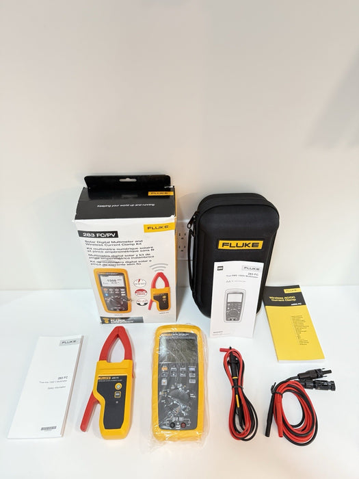 FLUKE 283 FC/PV SOLAR DIGITAL MULTIMETER & WIRELESS CURRENT CLAMP NEW MFD-2025