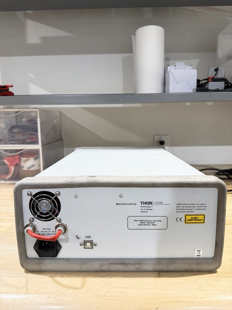 THORLABS OSA201C OPTICAL SPECTRUM ANALYZER INPUT 350–1100NM & CHARGER TESTED
