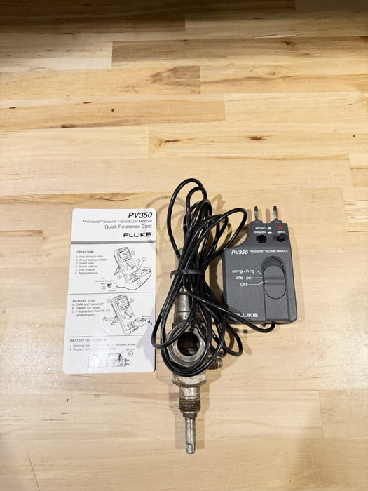 FLUKE PV350 PRESSURE VACUMM TRANSDUCER MODULE W/ MANUAL - FREE SHIPPING (TESTED)