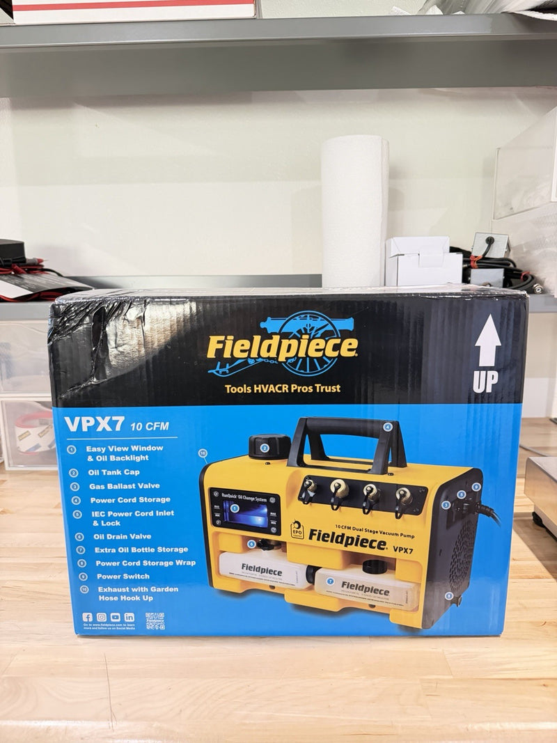 FIELDPIECE VPX7 10 CFM DUAL STAGE VACUMM PUMP