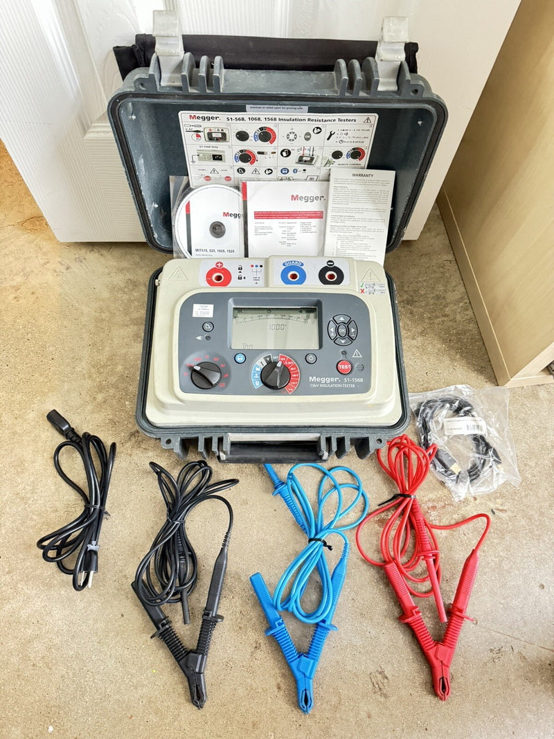 MEGGEE S1-1568 15KV INSULATION RESISTANCE TETSER WITH LEADS