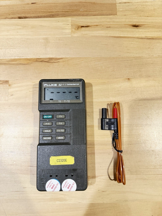 FLUKE 52 K/J THERMOMETER W/ PROBE (TESTED) SHIPS FAST