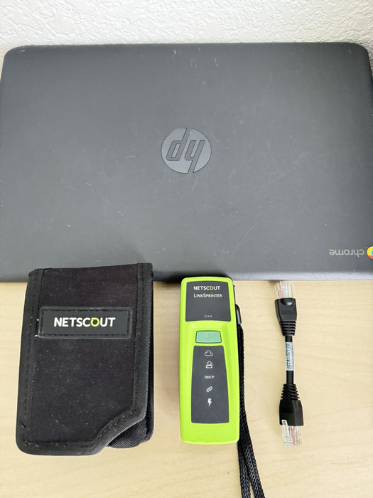 NETALLY LSPRNTR-300 POCKET-SIZED LINKSPRINTER NETWORK TESTER MODEL 300 & CASE