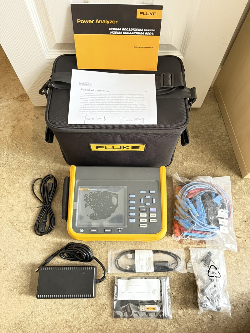 FLUKE NORMA 6003 PORTABLE POWER ANALYZER CALIBRATED 2024