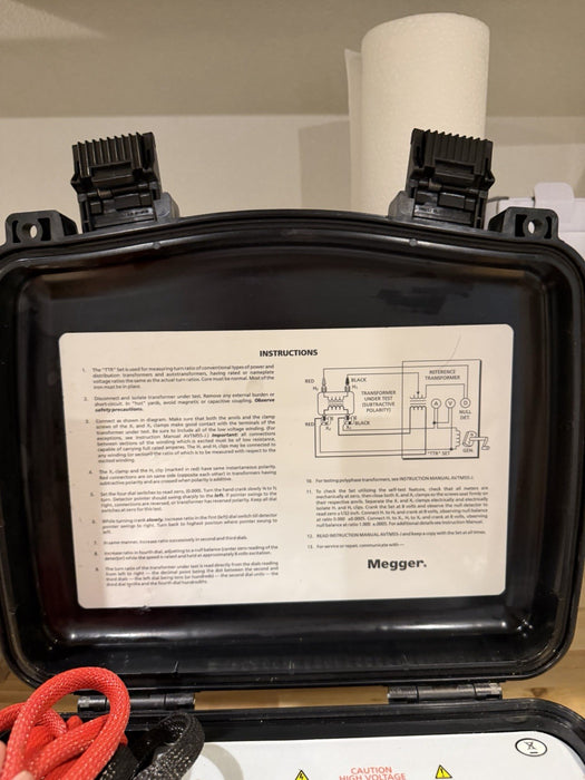 MEGGER TTR 550005B TRANSFORMER TURN RATIO TEST SET (TESTED) FREE SHIPPING  /RARE