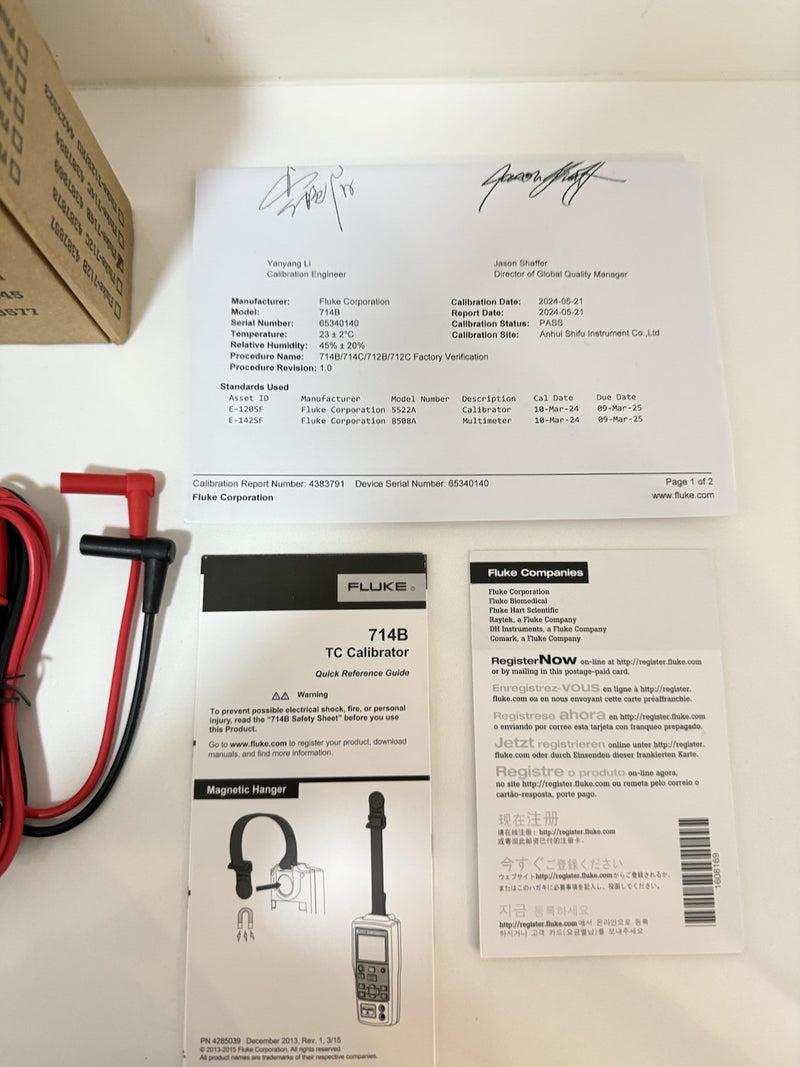 FLUKE 714B THERMOCOUPLE CALIBRATOR MFD 2024 CALIBRATED 2024