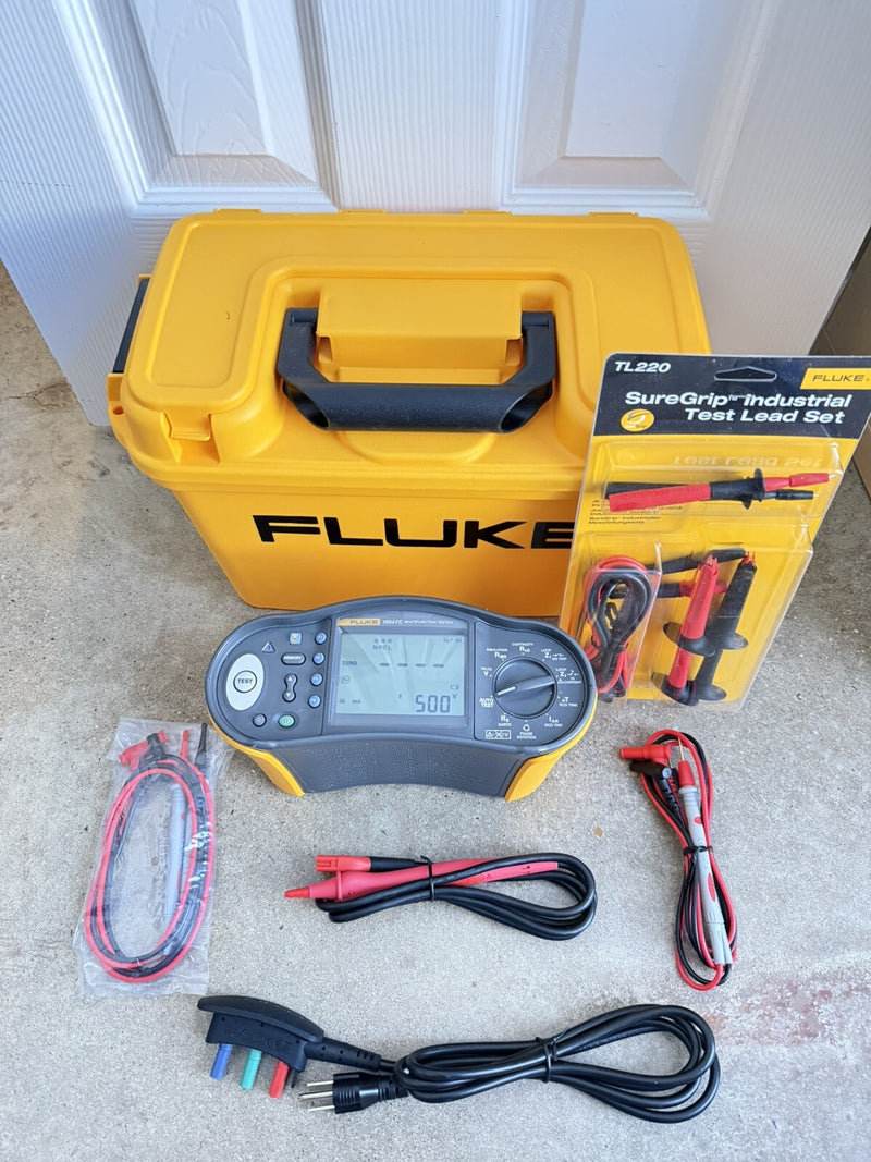 FLUKE 1664 FC US MULTIFUNCTION TESTER WITH TL220 LEAD KIT TESTED