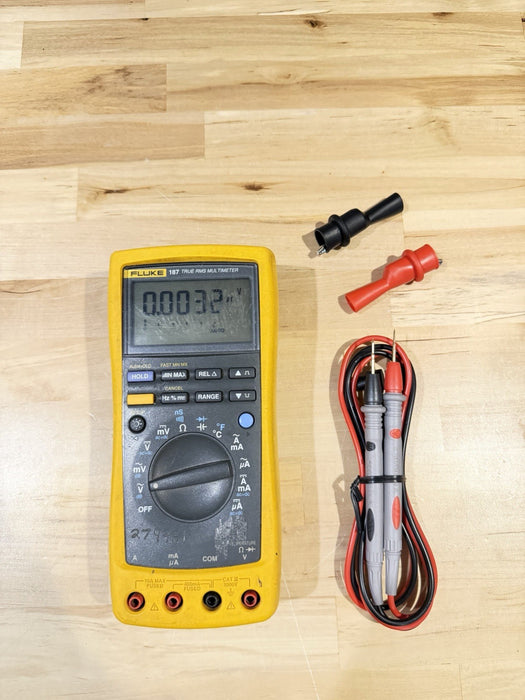 FLUKE 187 TRUE RMS MULTIMETER W/ LEADS (TESTED) SHIPS FAST