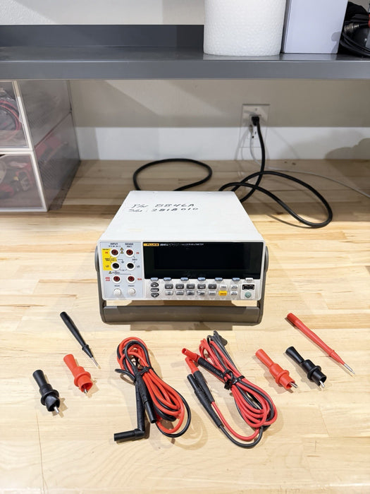 FLUKE 8846A 6 1/2 PRECISION DIGITAL MULTIMETER (TESTED) W / LEADS & CLIPS