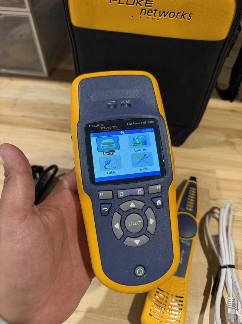 FLUKE NETWORKS LRAT-1000 LINKRUNNER AT-1000 AUTO TESTER W INTELLITONE PROBE 200