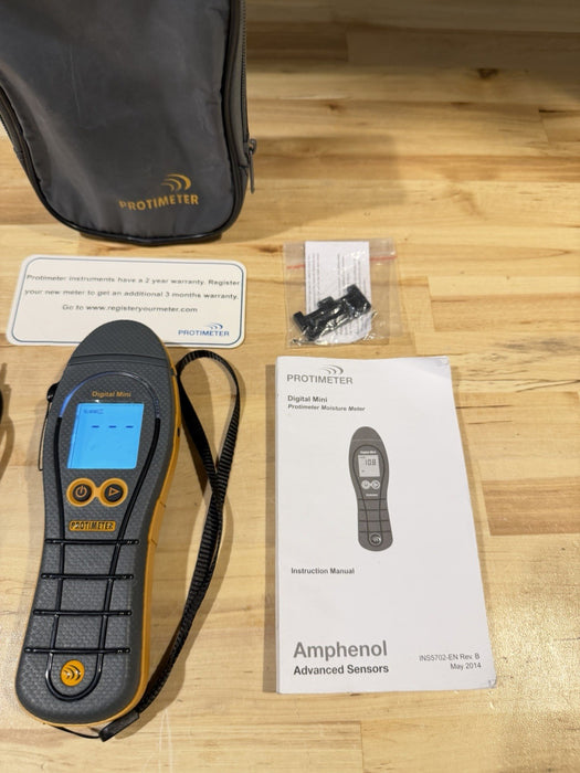 PROTIMETER DIGITAL MINU MOISTURE METER BLD5702 W/BAG & ACCESSORIES (TESTED