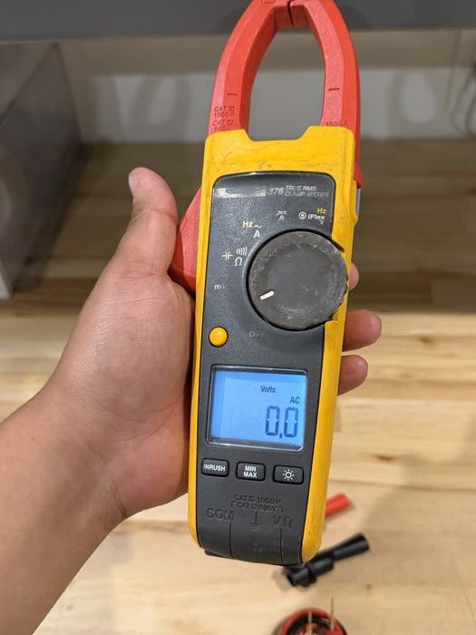 FLUKE 376 WIRELESS TRUE RMS AC/DC CLAMP METER W/LEADS - SHIPS FAST