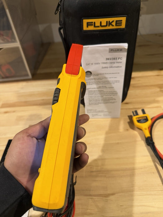 FLUKE 393 FC CAT III 1500V TRMS CLAMP METER WITH IFLEX PROBE & LEADS TESTED