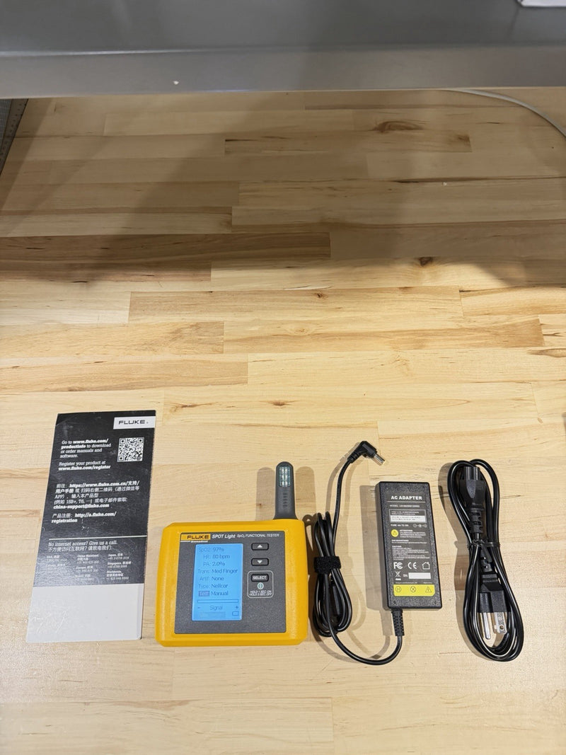 FLUKE BIOMEDICAL SPOT LIGHT SPO2 FUNCTIONAL TESTER WITH CHARGER