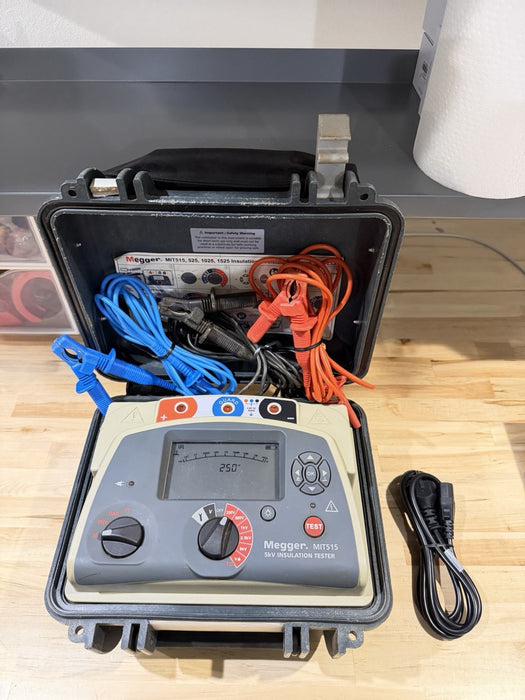 MEGGER MIT515 5KV INSULATION TESTER W/ LEADS & CHARGER (TESTED) FREE SHIPPING