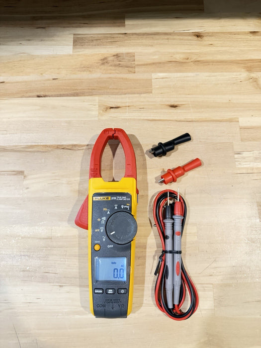 FLUKE 376 WIRELESS TRUE RMS AC/DC CLAMP METER W/LEADS - SHIPS FAST