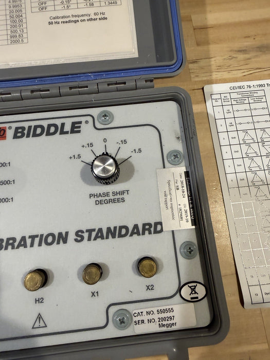 MEGGER AVO BIDDLE 550555 TTR CALIBRATION STANDARD (TESTED) FREE SHIPPING