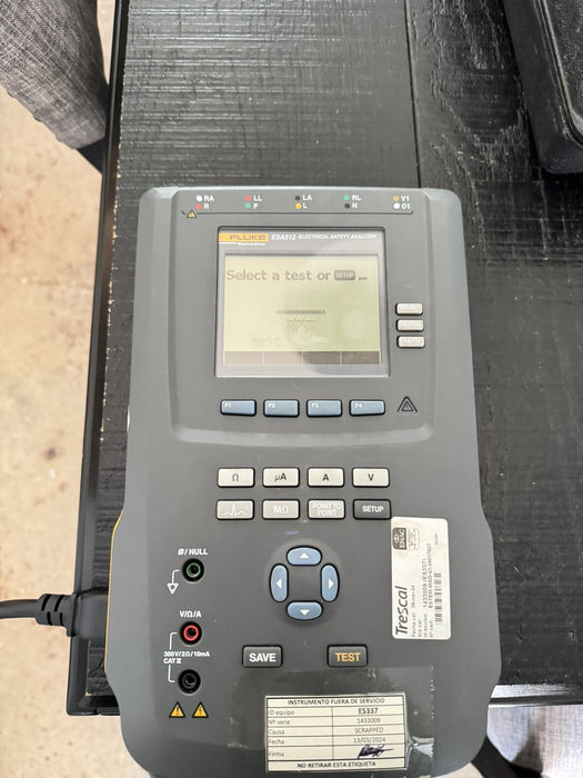 FLUKE BIOMEDICAL ESA612 230V EU ELECTRICAL SAFETY ANALIZER CALIBRATED 2024