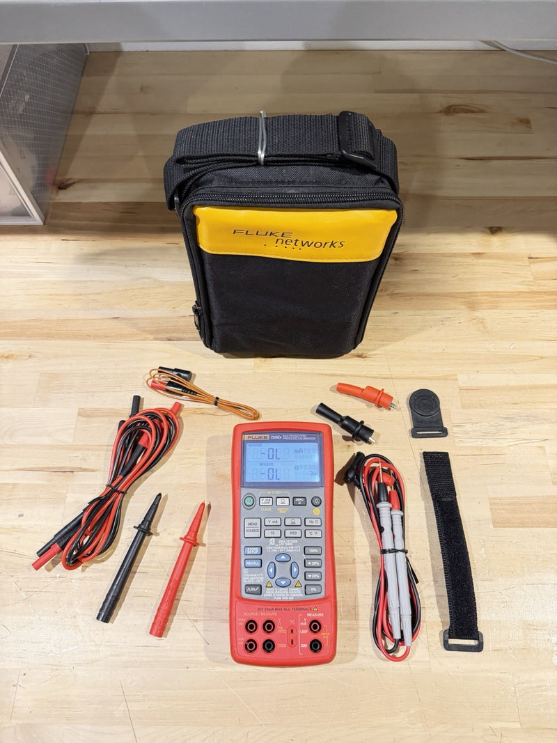 FLUKE 725EX MULTIFUNCTION PROCESS CALIBRATOR W/ ACCESSORIES- TESTED