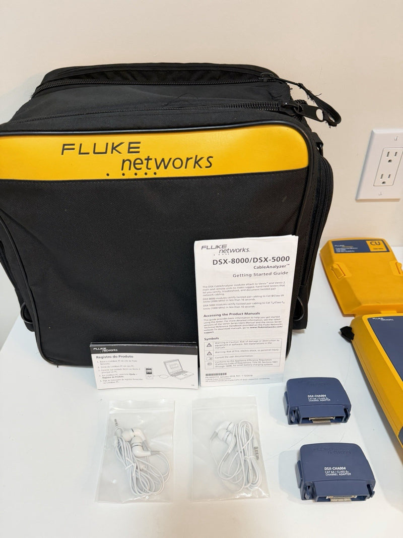 FLUKE NETWORKS DSX2-5000 VERSIV 2 LAN CABLE CERTIFIBER TESTER CALIBRATED 2027