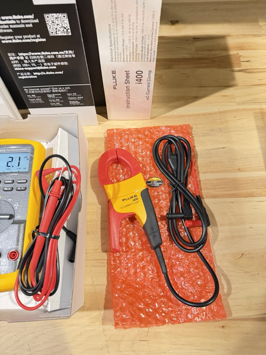 FLUKE 87V/IMSK INDUSTRIAL MULTIMETER SERVICE KIT WITH I400 AC CURRENT CLAMP