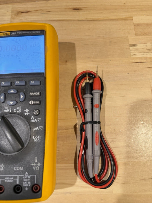 FLUKE 289 TRUE RMS ELECTRONIC LOGGING DIGITAL MULTIMETER W/ LEADS & CLIPS