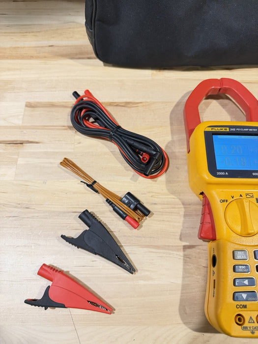 FLUKE 345 POWER QUALITY CLAMP METER W/LEADS & ACCESSORIES /FREE SHIPPING READ